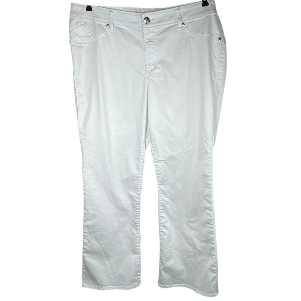 Rock & Republic Kasandra White Denim Jeans Size 18, Bootcut